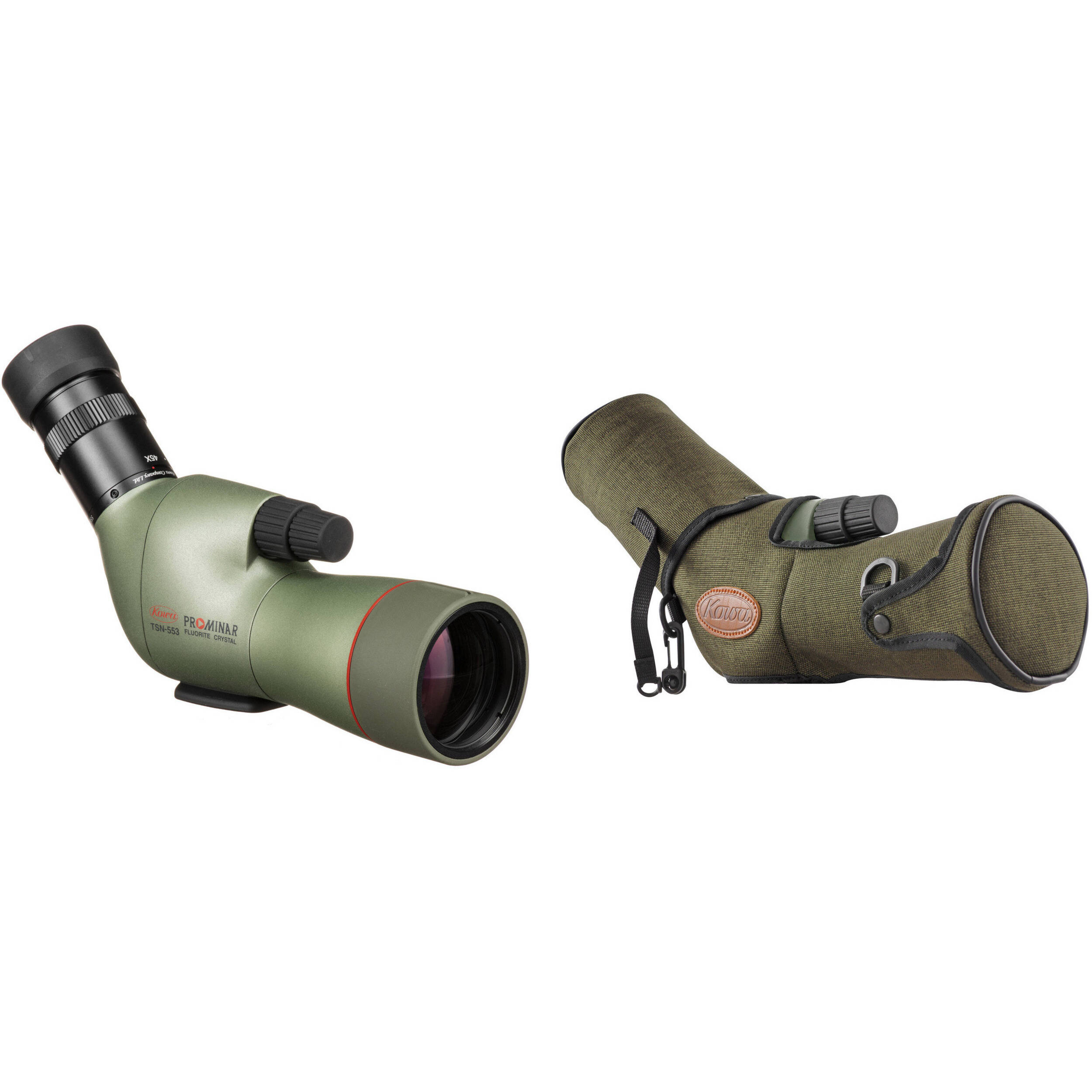 Kowa TSN-553 15-45x55 PROMINAR Spotting Scope & Case Kit (Angled Viewing)